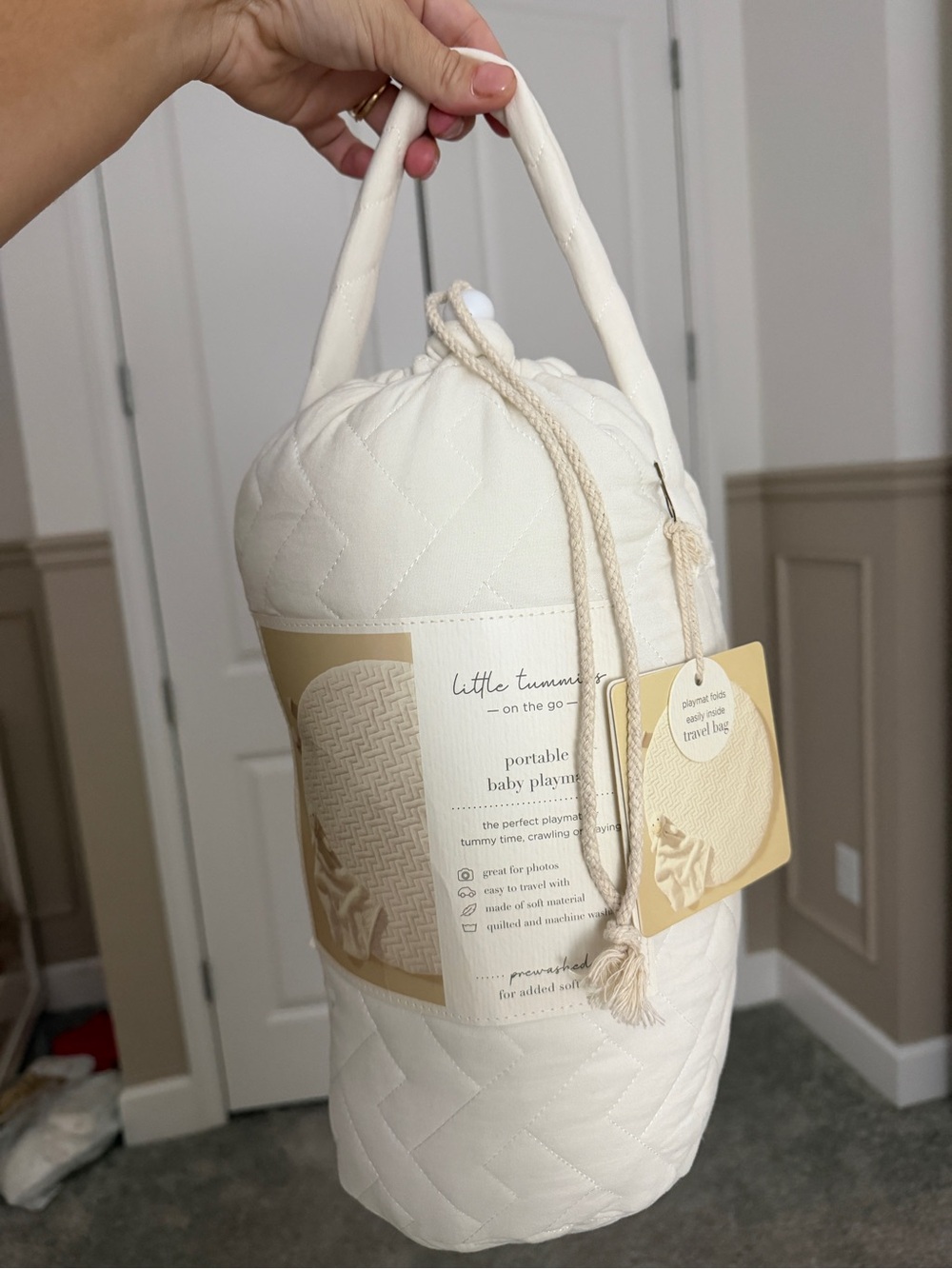 Portable Baby Playmat - Cream
